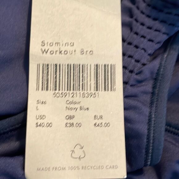 Sweaty Betty Stamina Sports Bra Navy Blue L - Picture 13 of 15